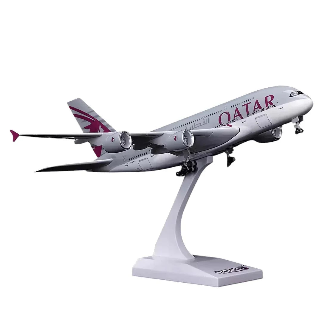 Diecast Collectible 1:250 Scale Model Airplane – Qatar Airways Airbus A380 - Jaiman Toys