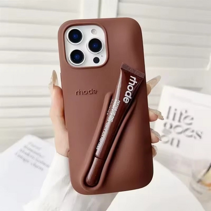 Rhode Fall Lip Case for iPhone 14, 15 & 16 Series – Soft Silicone Phone Cover with Lip Balm Included