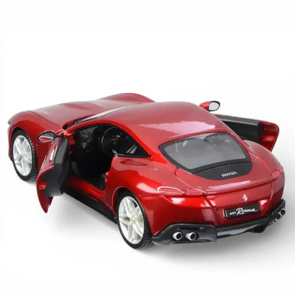 Bburago Ferrari Roma Diecast Car Model – Licensed Collector’s Edition | Premium Red Finish | Display-Ready Scale Model