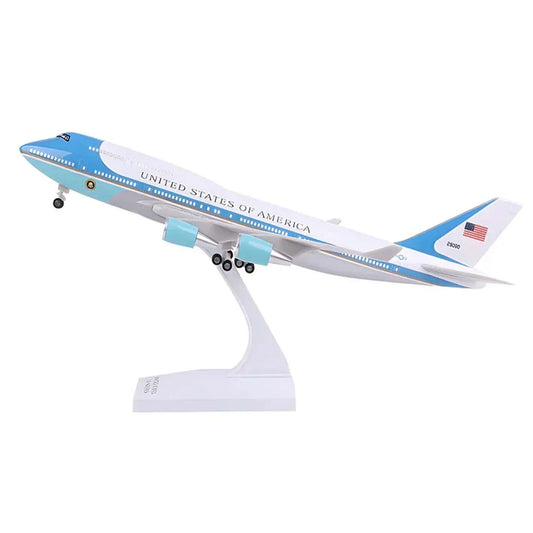 Diecast Collectible 1:250 Scale Model Airplane With Light & Sound – United States Of America B747 AF1 - Jaiman Toys