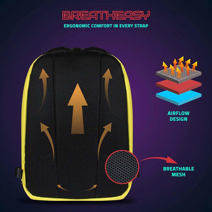 Hookaba Urban Buzz LED Backpack – Futuristic Hard Shell | Waterproof | 15.6” Laptop | Night-Ready Design - Jaiman Toys