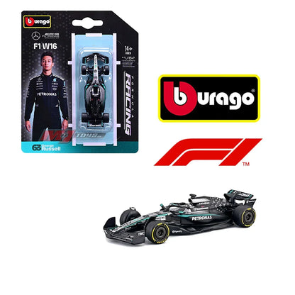 Bburago F1 Die-Cast Series Pack of 5 – 1:64 Scale Formula 1 Cars (McLaren, Red Bull, Mercedes, Ferrari)