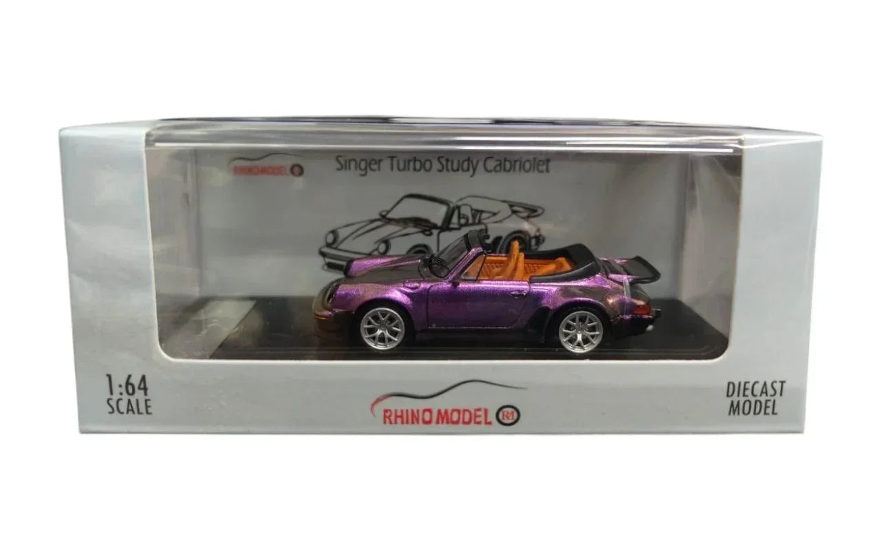 Rhino Model 1:64 Scale Singer 930 Turbo Study Cabriolet Convertible – Purple Diecast Car Model - Jaiman Toys