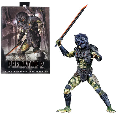 Predator 2 Ultimate Armored Lost Predator action figure with sword and illustrated box