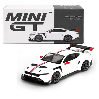 Mini GT 1:64 Ford Mustang GTD Spirit of America Die-Cast Model Car | Premium Collectible Ford Performance Model