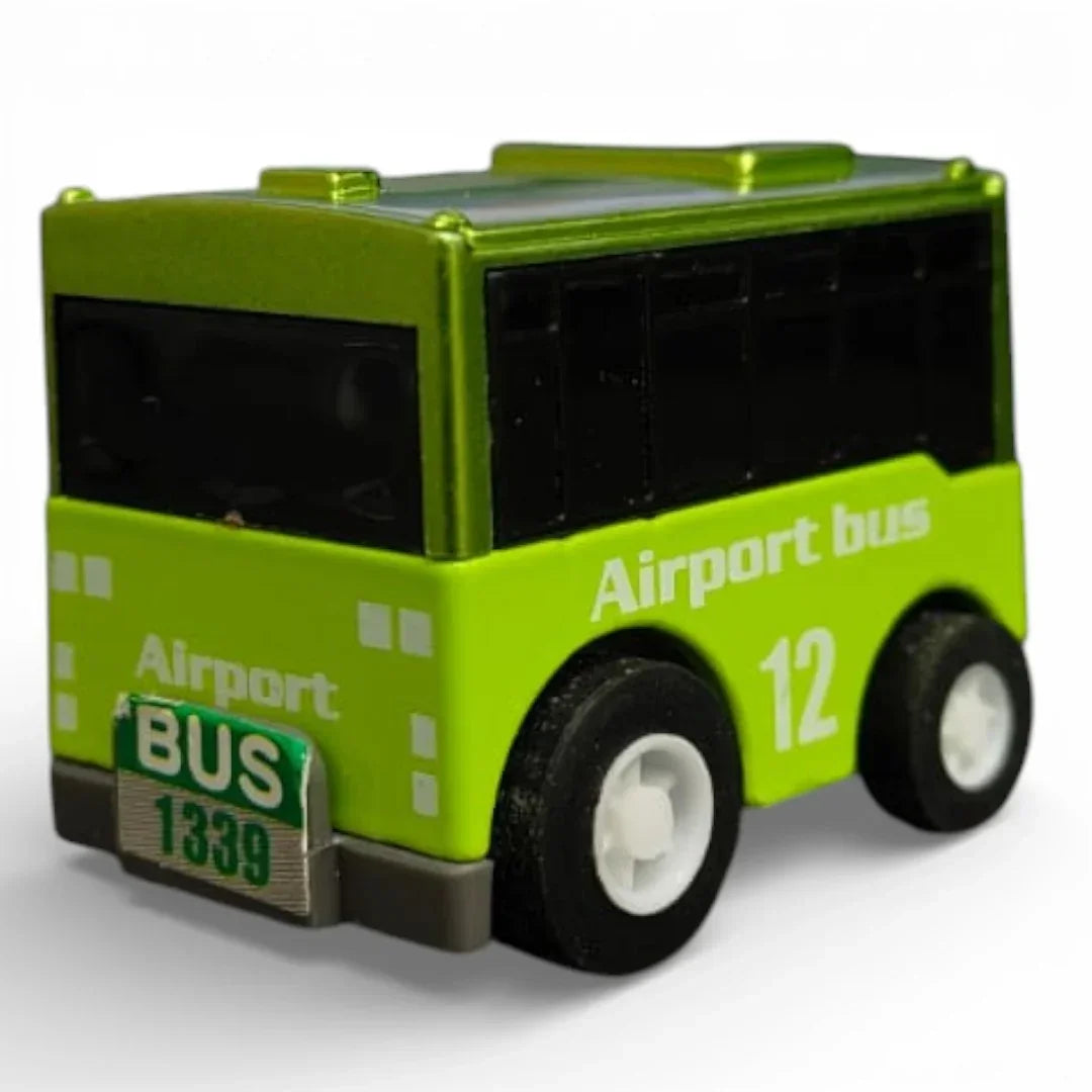 Joy Junction 1:64 Mini Racer Alloy Metal Airport Bus Toy with Pull-Back Function