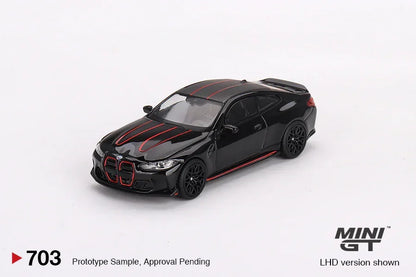 Mini GT 1:64 BMW M4 CSL Black Sapphire – MiJo Exclusives Limited Edition #703 Diecast Model (Blister Pack)
