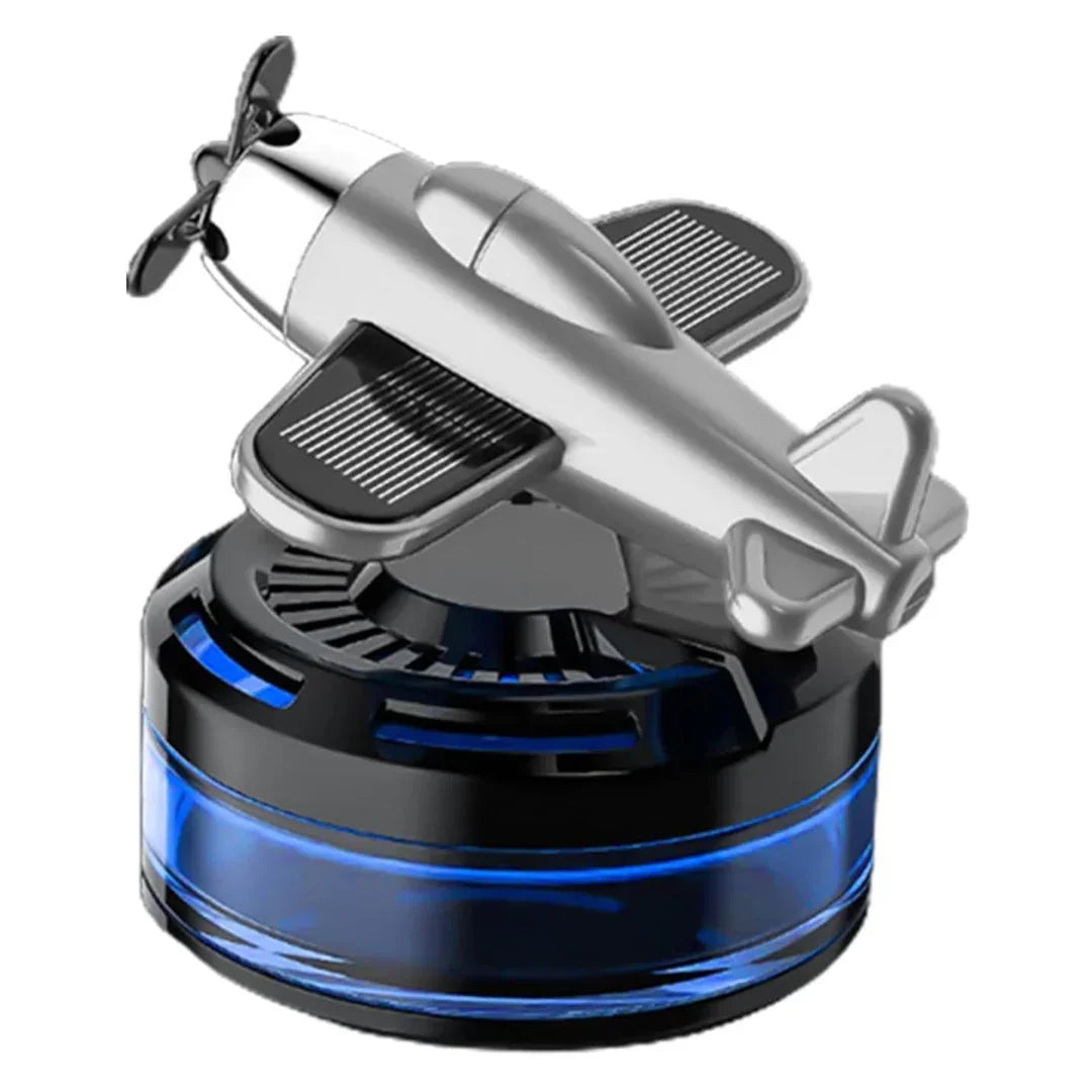 Solar Car Air Freshener - Airplane Fragrance Diffuser | Car Air Diffuser | Airplane Rotating Car Aromatherapy | Car Rotation Perfume Diffuser - Jaiman Toys