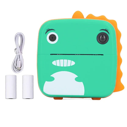 Instant Print Camera for Kids Digital Camera for Kids with Print Paper Photo Printer Camera for Kids 50M Pixel 2.4"inch Screen MP3 Player Video Recording (Dinosaur) - Jaiman Toys