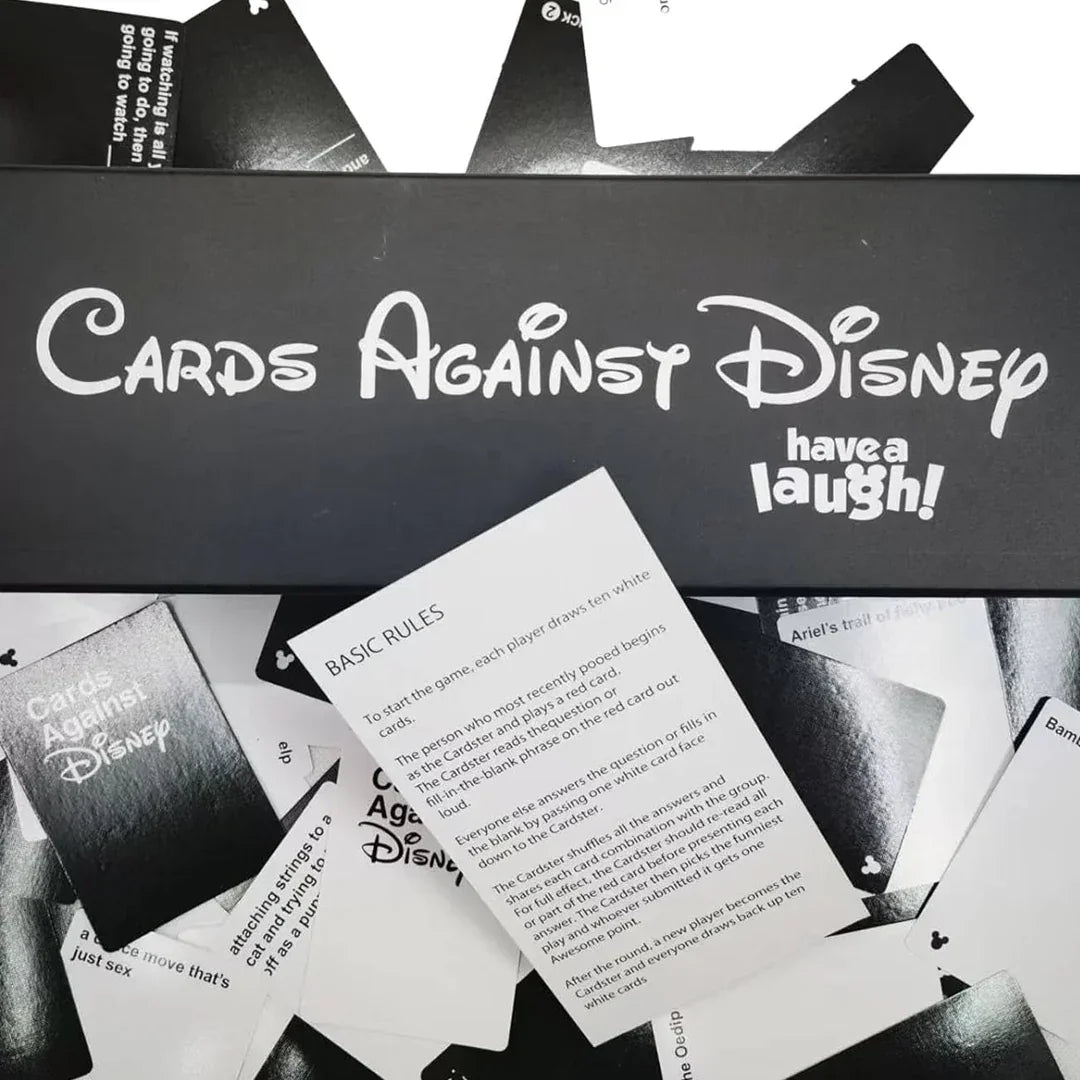 Cards Against Disney The Table Cards Game Party Cards for Adult (Black Box) - Jaiman Toys