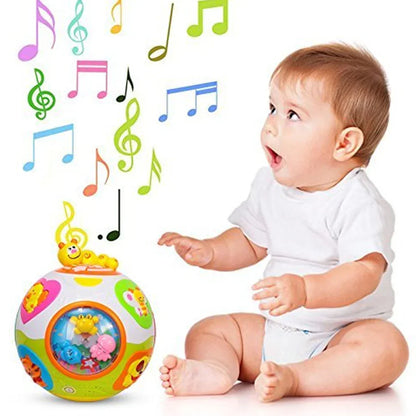 Hola Smartcraft Educational Toddlers Musical Ball Toy with Automatic Rotation, Lights, Music, Animals Sounds Toys - Jaiman Toys