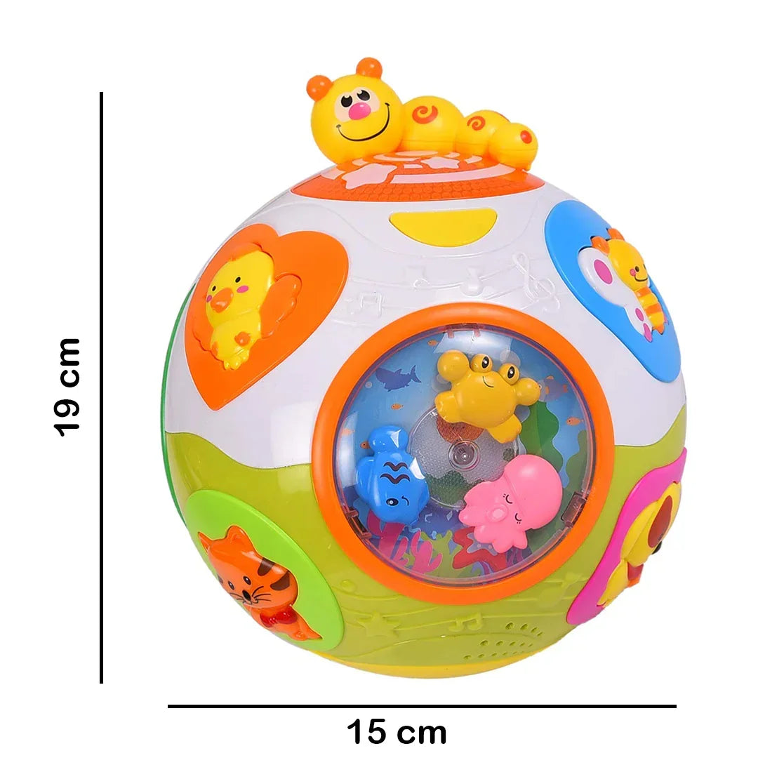 Hola Smartcraft Educational Toddlers Musical Ball Toy with Automatic Rotation, Lights, Music, Animals Sounds Toys - Jaiman Toys