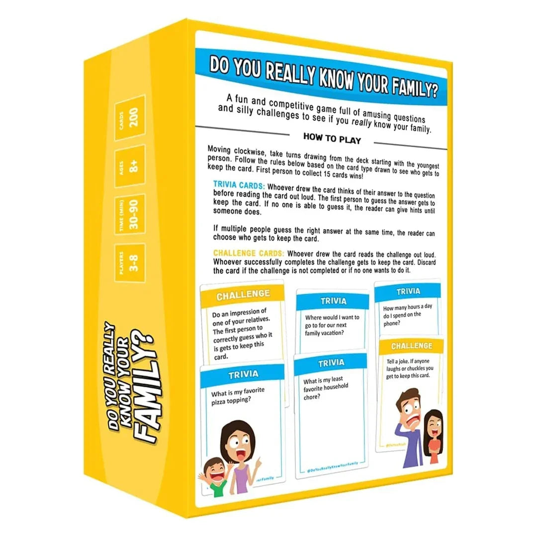 Do You Really Know Your Family Fun for Kids Family Board Games - Jaiman Toys