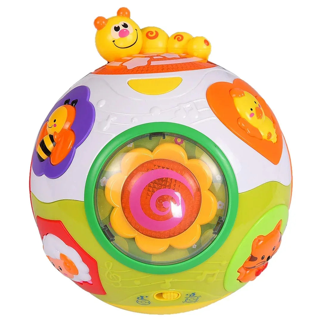 Hola Smartcraft Educational Toddlers Musical Ball Toy with Automatic Rotation, Lights, Music, Animals Sounds Toys - Jaiman Toys