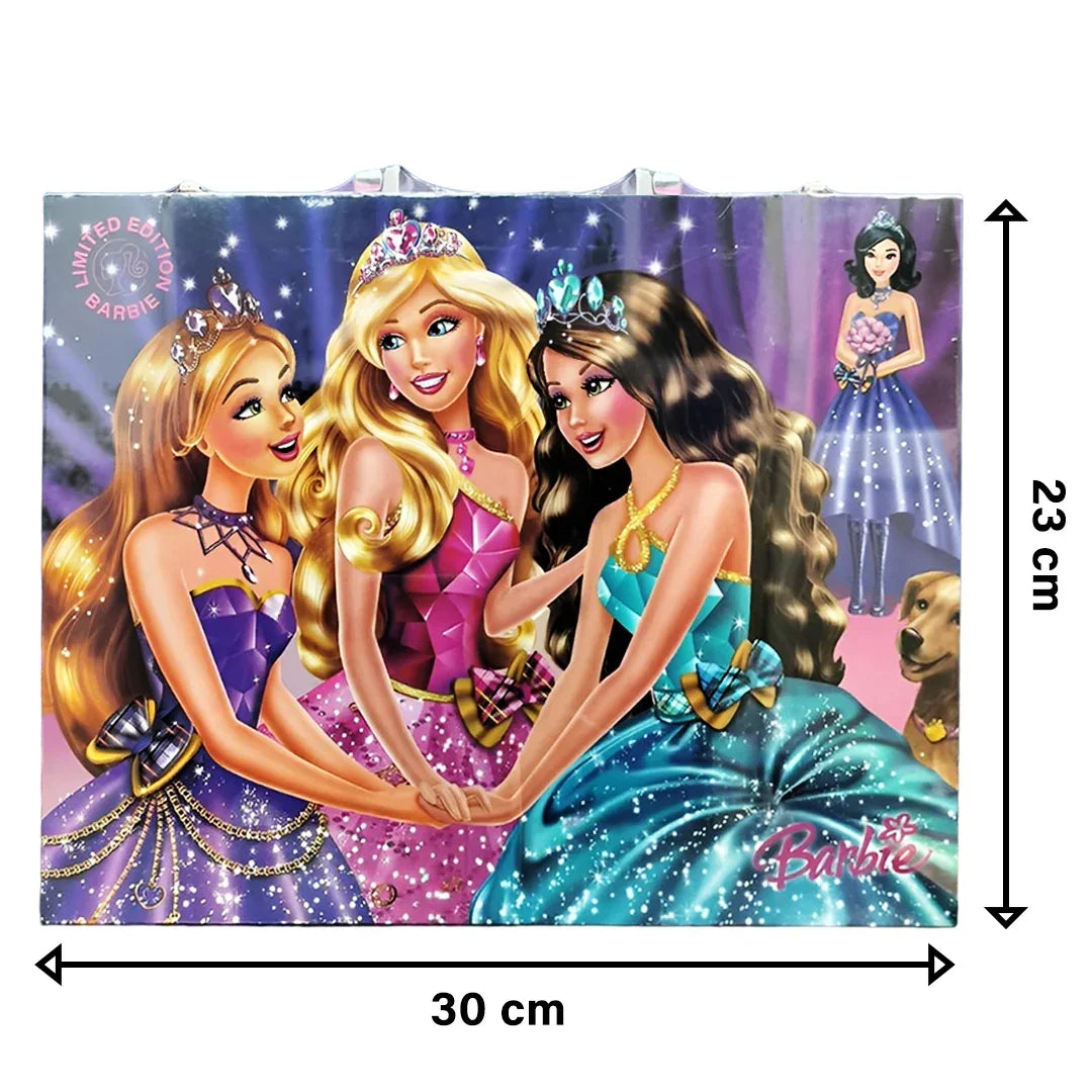 Barbie Colouring Kit, 50 pieces Art Drawing and Painting Sets - Jaiman Toys