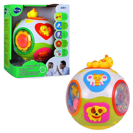 Hola Smartcraft Educational Toddlers Musical Ball Toy with Automatic Rotation, Lights, Music, Animals Sounds Toys - Jaiman Toys