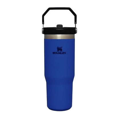 Stanley IceFlow™ Flip Straw Tumbler | 887ml (30 oz) – Dark Blue | Vacuum Insulated Stainless Steel Tumbler with Straw, Leak-Resistant Lid & Handle - Jaiman Toys