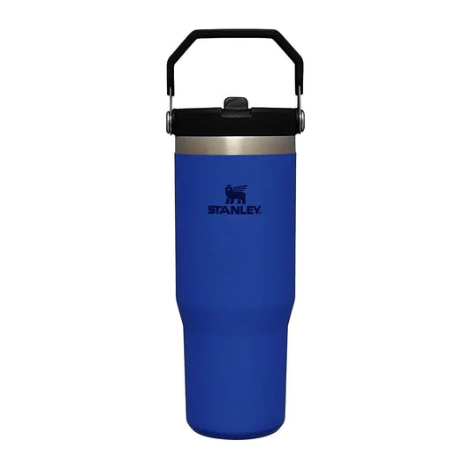 Stanley IceFlow™ Flip Straw Tumbler | 887ml (30 oz) – Dark Blue | Vacuum Insulated Stainless Steel Tumbler with Straw, Leak-Resistant Lid & Handle - Jaiman Toys
