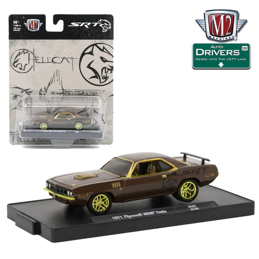 M2 Machines Auto-Drivers 1:64 1971 Plymouth HEMI ’Cuda SRT Die-Cast Model Car