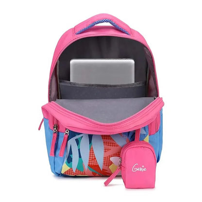 Genie School Bags Dove Kids Backpack – 15" Cute & Colorful Bag for Girls with Happy Pouch - Jaiman Toys