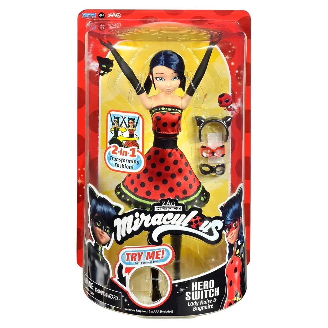 Miraculous Hero Switch Ladybug 10.5" Fashion Doll by Playmates Toys - Jaiman Toys