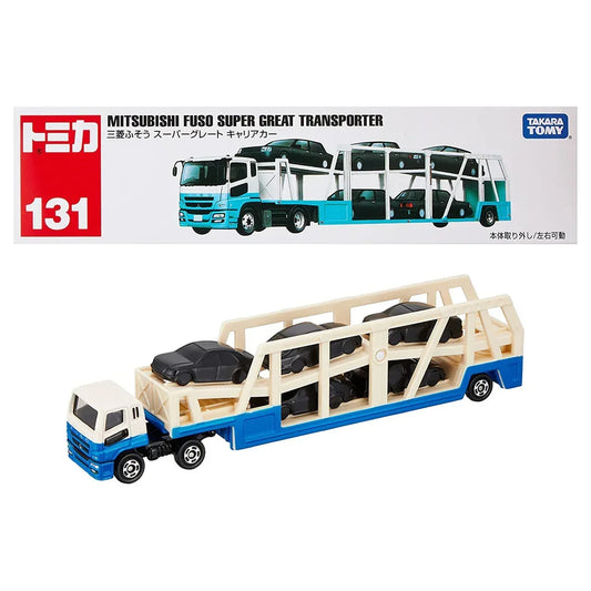 Takara Tomy Tomica 131 Mitsubishi Fuso Super Great Transporter Diecast - Jaiman Toys