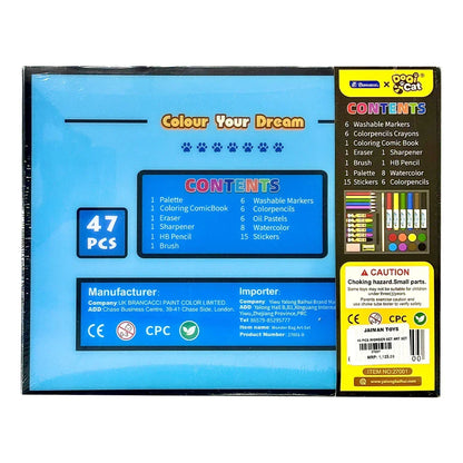 Wonder Bag Colour Your Dream Painting Set 47 pcs (Blue) - Jaiman Toys