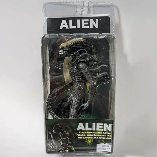 Alien movie collectible action figure in original packaging, bendable tail, sci-fi toy