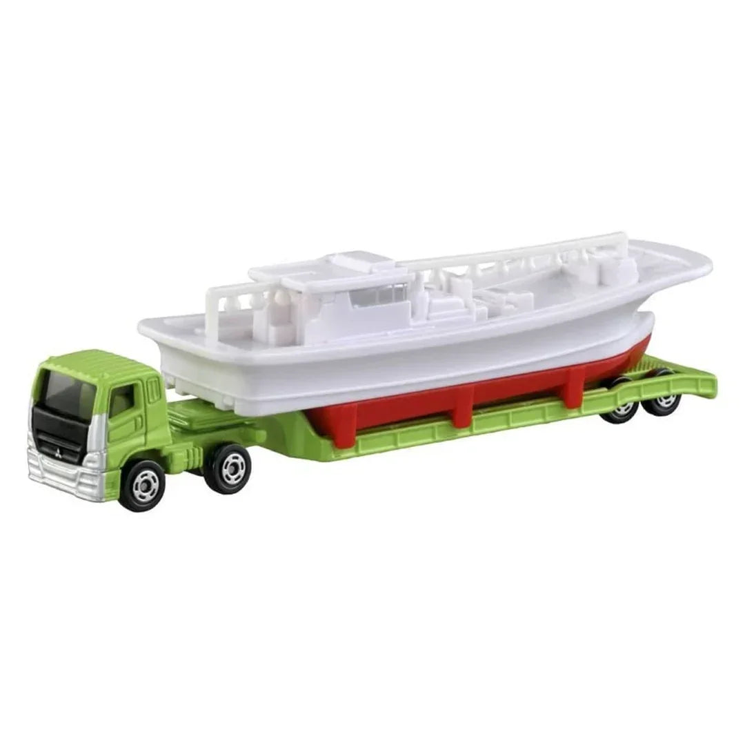 Takara Tomy Tomica 150 MITSUBISHI FUSO SUPER GREAT FISHING BOAT TRANSPORTER - Jaiman Toys