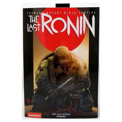 The Last Ronin Teenage Mutant Ninja Turtles comic cover with ninja turtle holding a sword and red sun background.