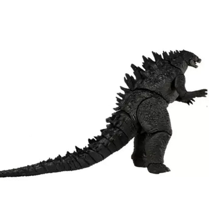 Black Godzilla action figure collectible toy with detailed scales and spiked tail