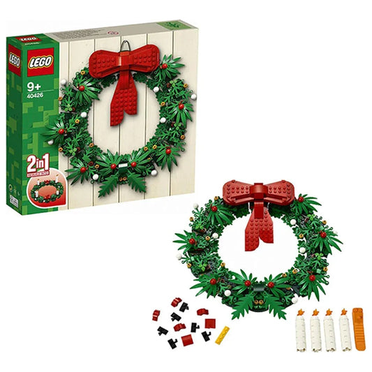 LEGO Iconic Christmas 2-in-1 Wreath with Big Red Bow and Advent 40426 (510 Pieces) - Jaiman Toys