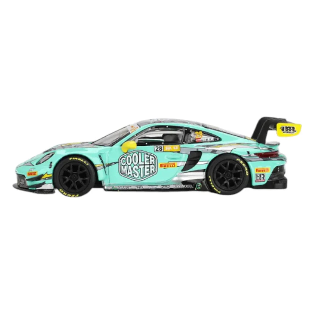 Mini GT #804: Porsche 911 GT3 R #28 HubAuto Racing 2023 FIA GT World Cup 70th Macau Grand Prix 1:64 - Jaiman Toys