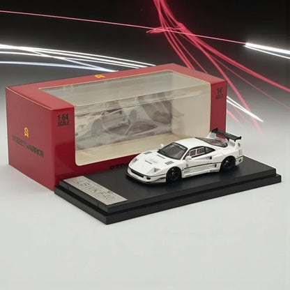 Street Warrior 1:64 Scale  Ferrari F40 LBWK Diecast Car Model-White