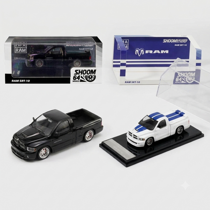 Shoom64 Models 1:64 Dodge Ram SRT-10 Pickup Truck Diecast Model Car | White & Black Colour Variants