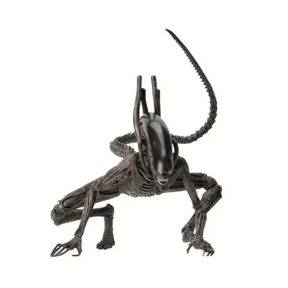 Articulated alien action figure collectible toy with long tail and detailed black exoskeleton.