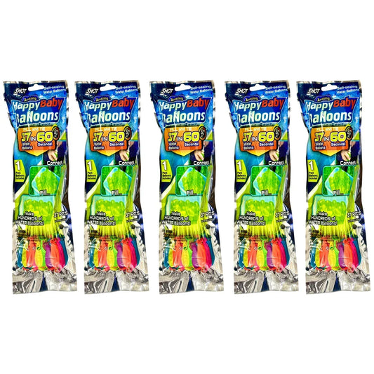 Happy Baby Water Balloons Holi for Kids Boys and Girls, Single Bunches Balloons (5 Pack) - Jaiman Toys