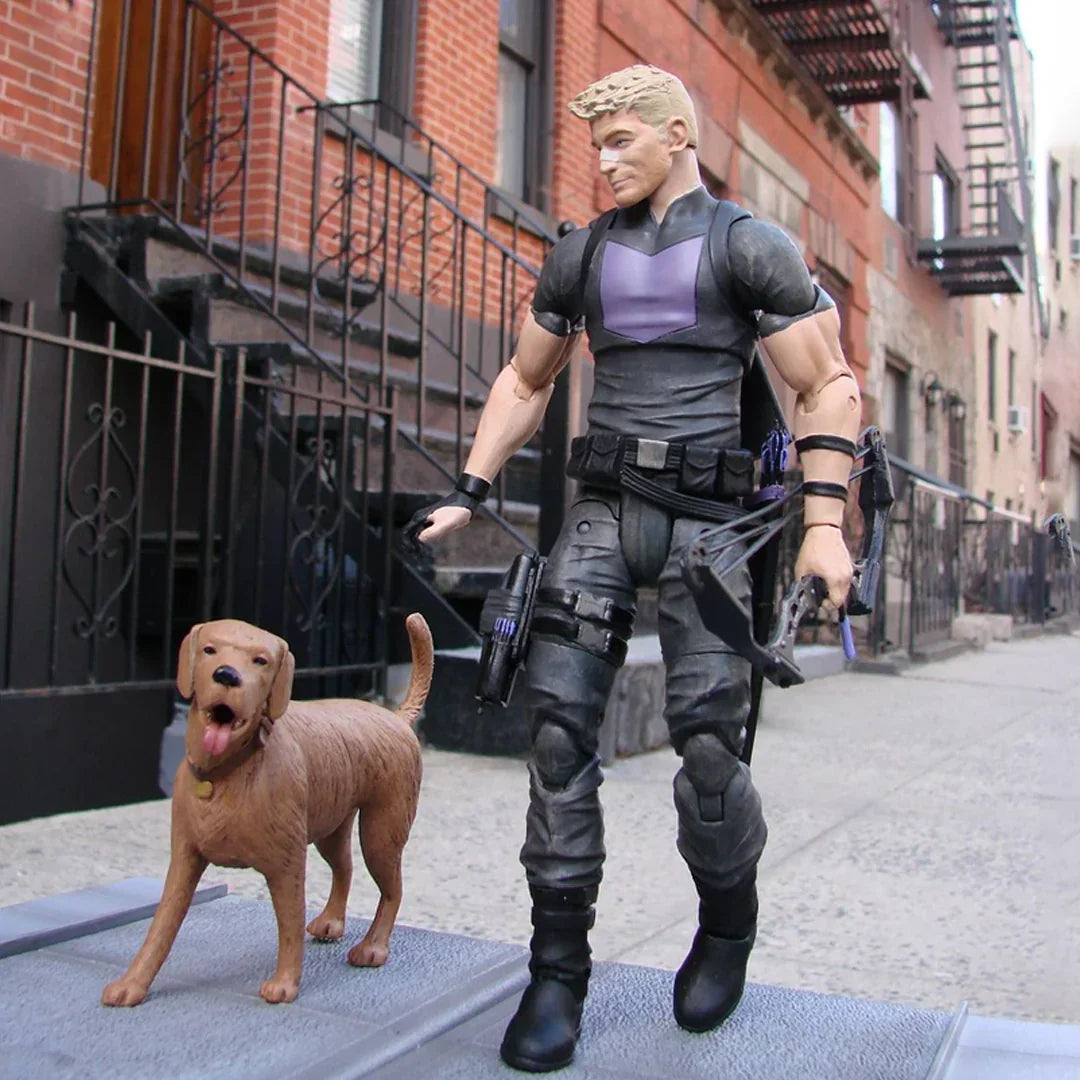 Marvel Hawkeye (with Lucky the Pizza Dog) Action Figure (Special Collector Edition) - Jaiman Toys