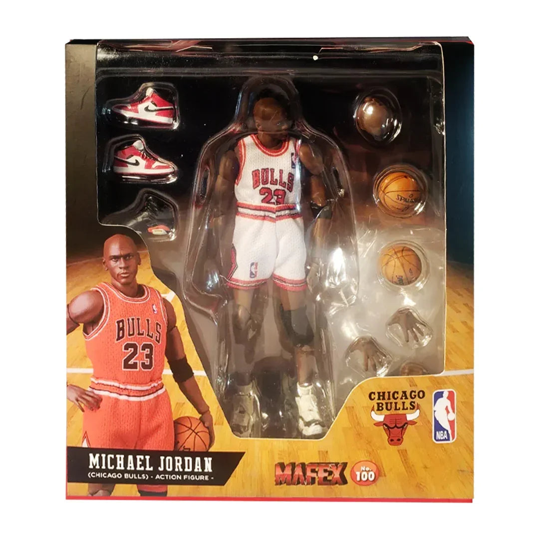 Mafex Basketball Star Michael Jordan Chicago Bulls Action Figure (White) - Jaiman Toys