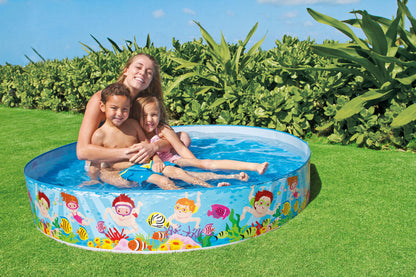 Intex 56451 Ocean Theme Kids Swimming Pool – 5 ft (152 cm) Round Snapset Inflatable Pool for Children