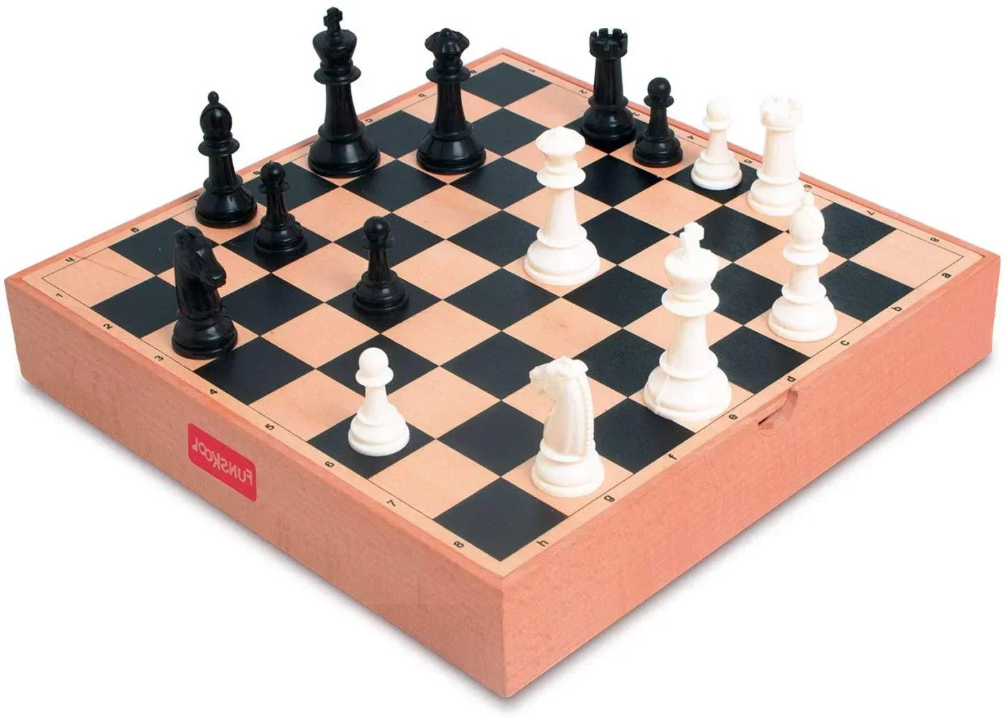 Funskool Deluxe Wooden Chess Set – Premium War & Strategy Board Game for Kids & Adults | Classic Wooden Board with Storage Box | 2 Players, Ages 7+