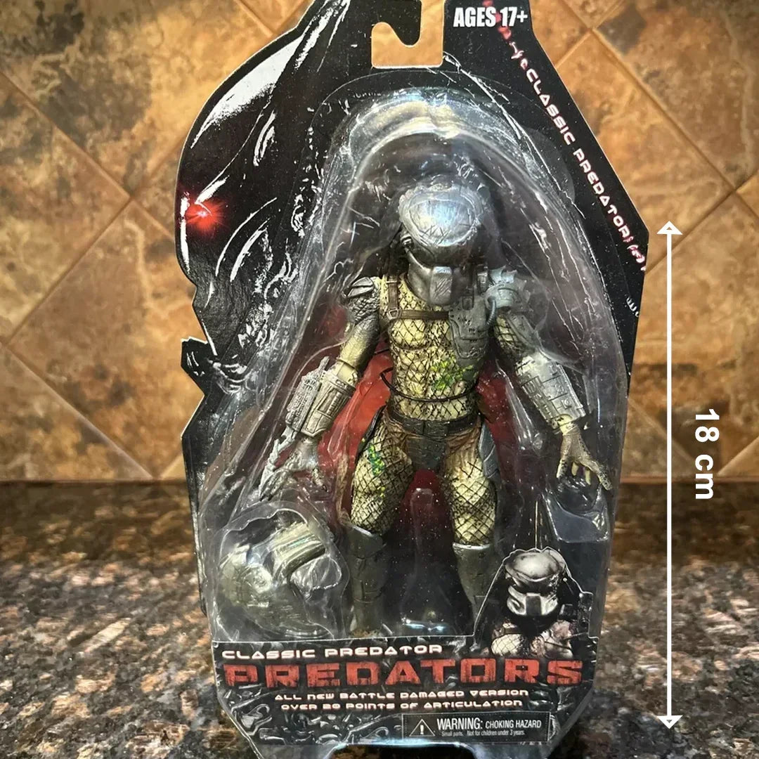 Classic Predator 18 cm action figure, articulated, in original blister packaging, for collectors