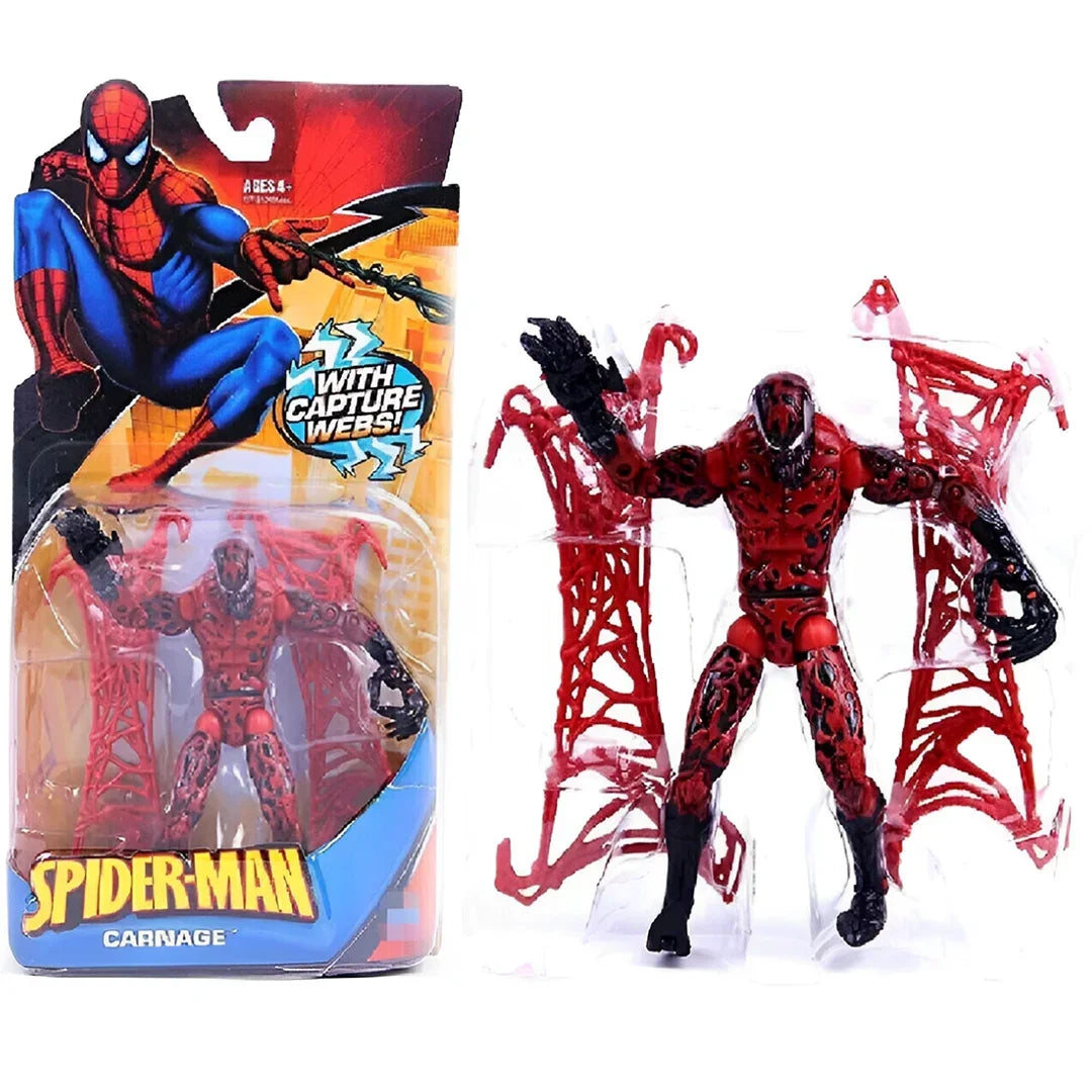 Venom Spider-Man Carnage Spiderman With Capture Webs 6" Action Figure - Jaiman Toys