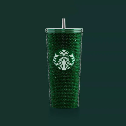 Starbucks Rhinestone Emerald Stainless Tumbler The Ultimate Valentine’s Gift 24 OZ | 510 ML (Green) - Jaiman Toys