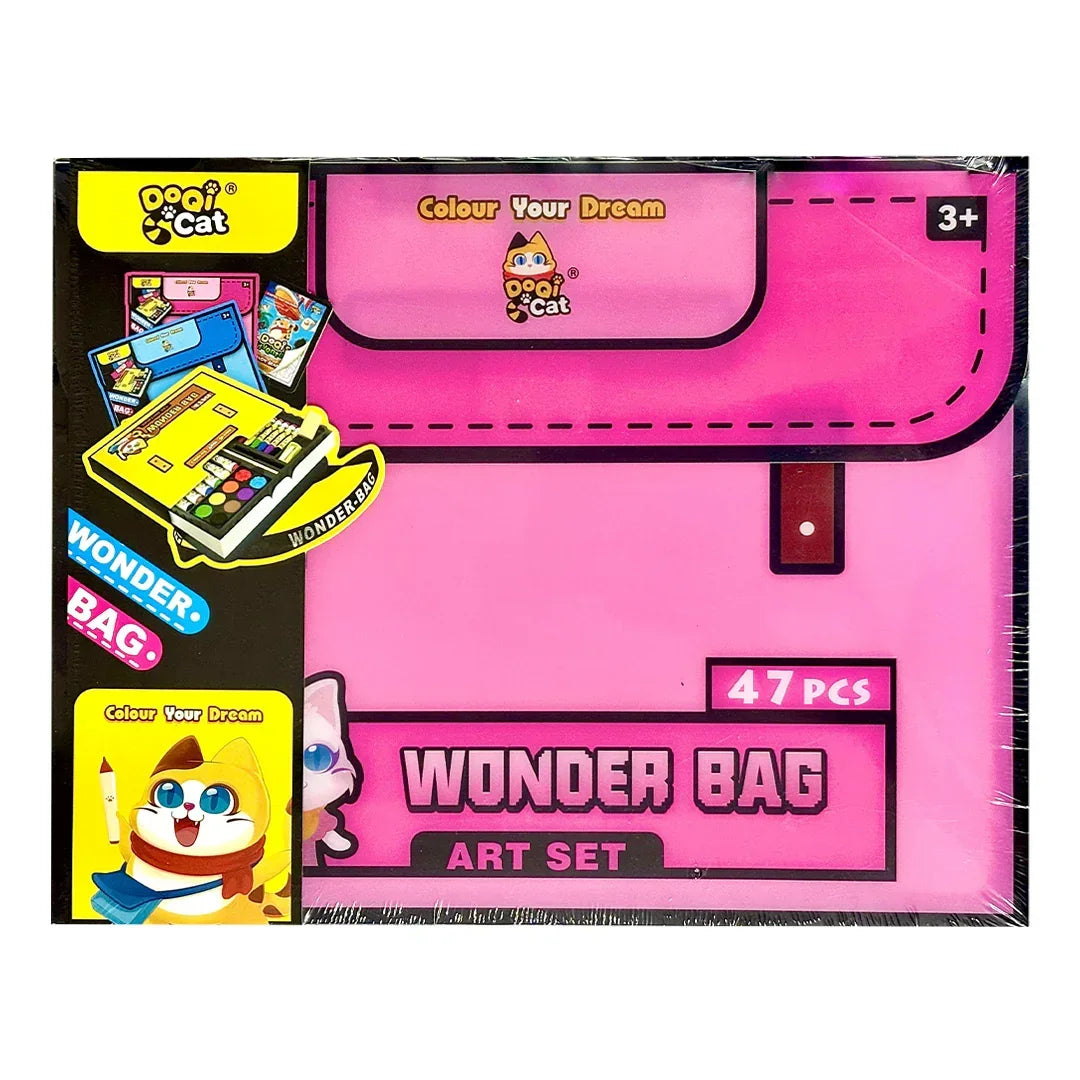 Wonder Bag Colour Your Dream Painting Set 47 pcs (Pink) - Jaiman Toys