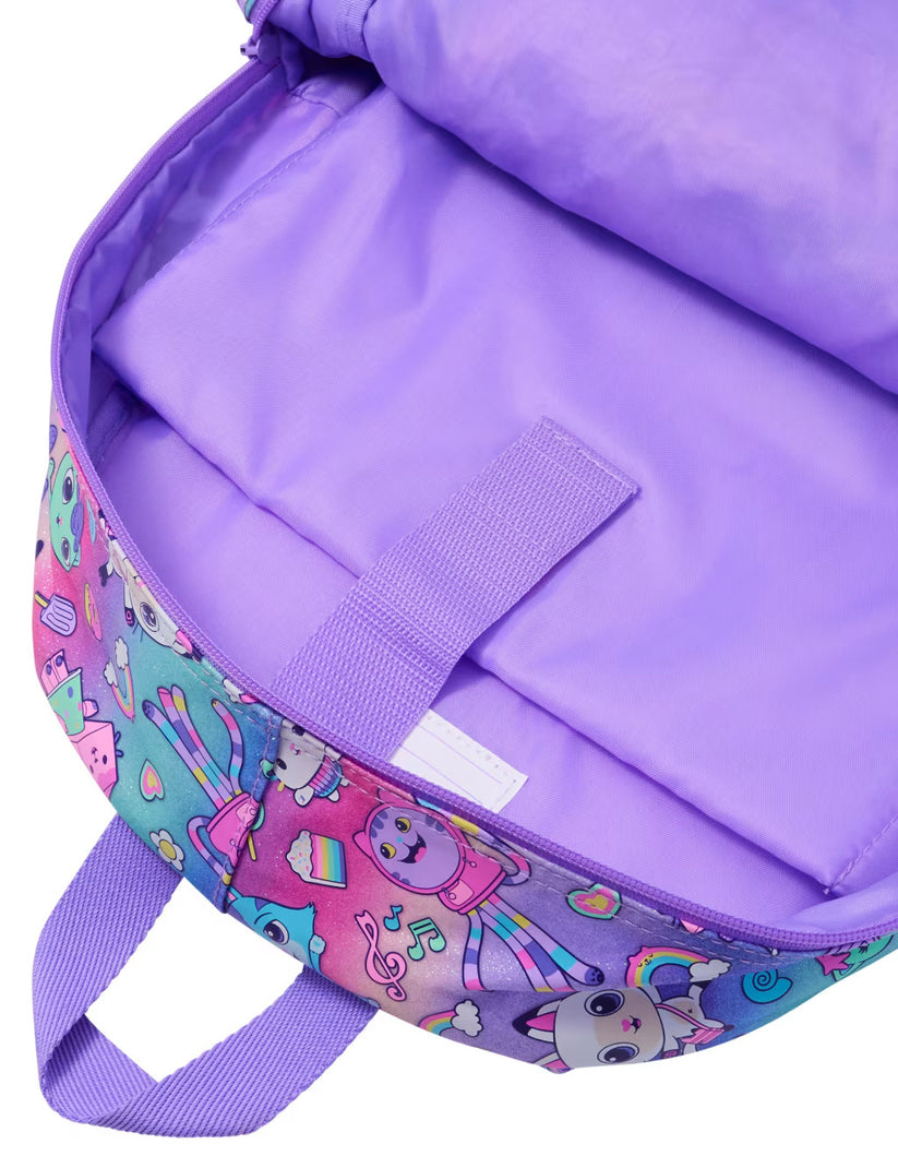 Smiggle Gabby’s Dollhouse Backpack for Kids (42cm)  – Glitter School Bag with Cat Ears & Front Pocket