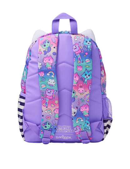 Smiggle Gabby’s Dollhouse Backpack for Kids (42cm)  – Glitter School Bag with Cat Ears & Front Pocket