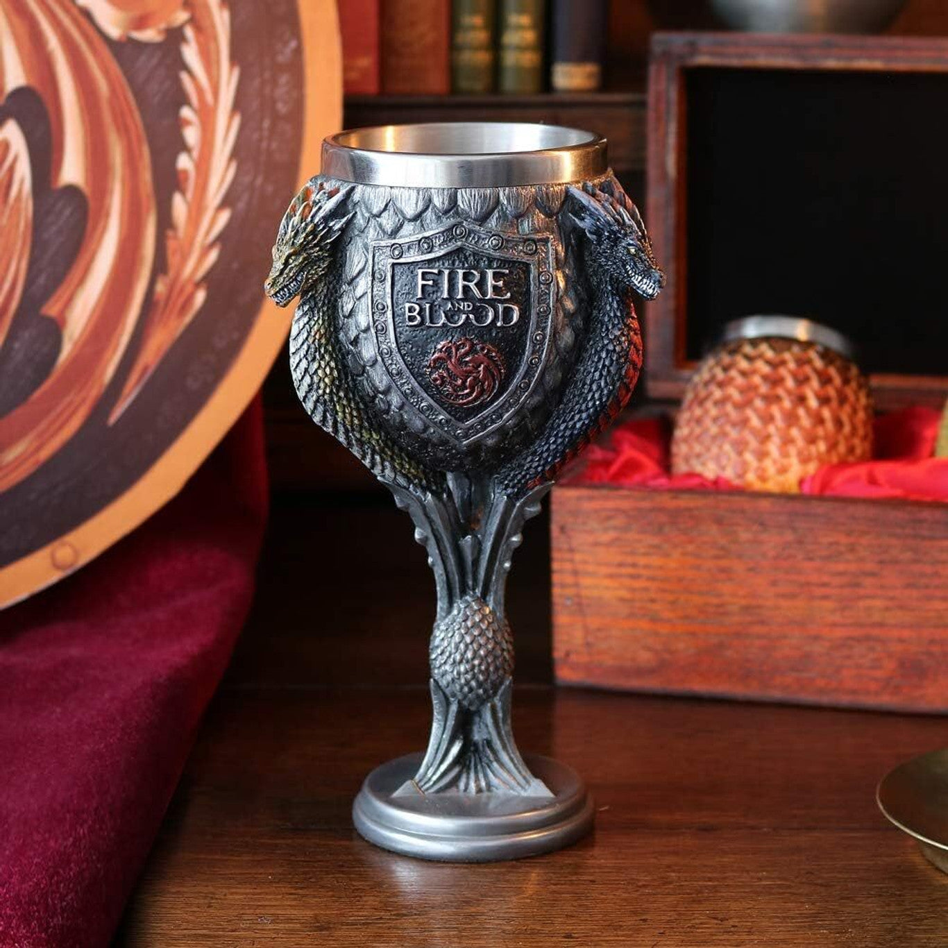 Game of Thrones Fire and Blood Dragon Goblet Chalice | 18 cm Fantasy Collectible Cup