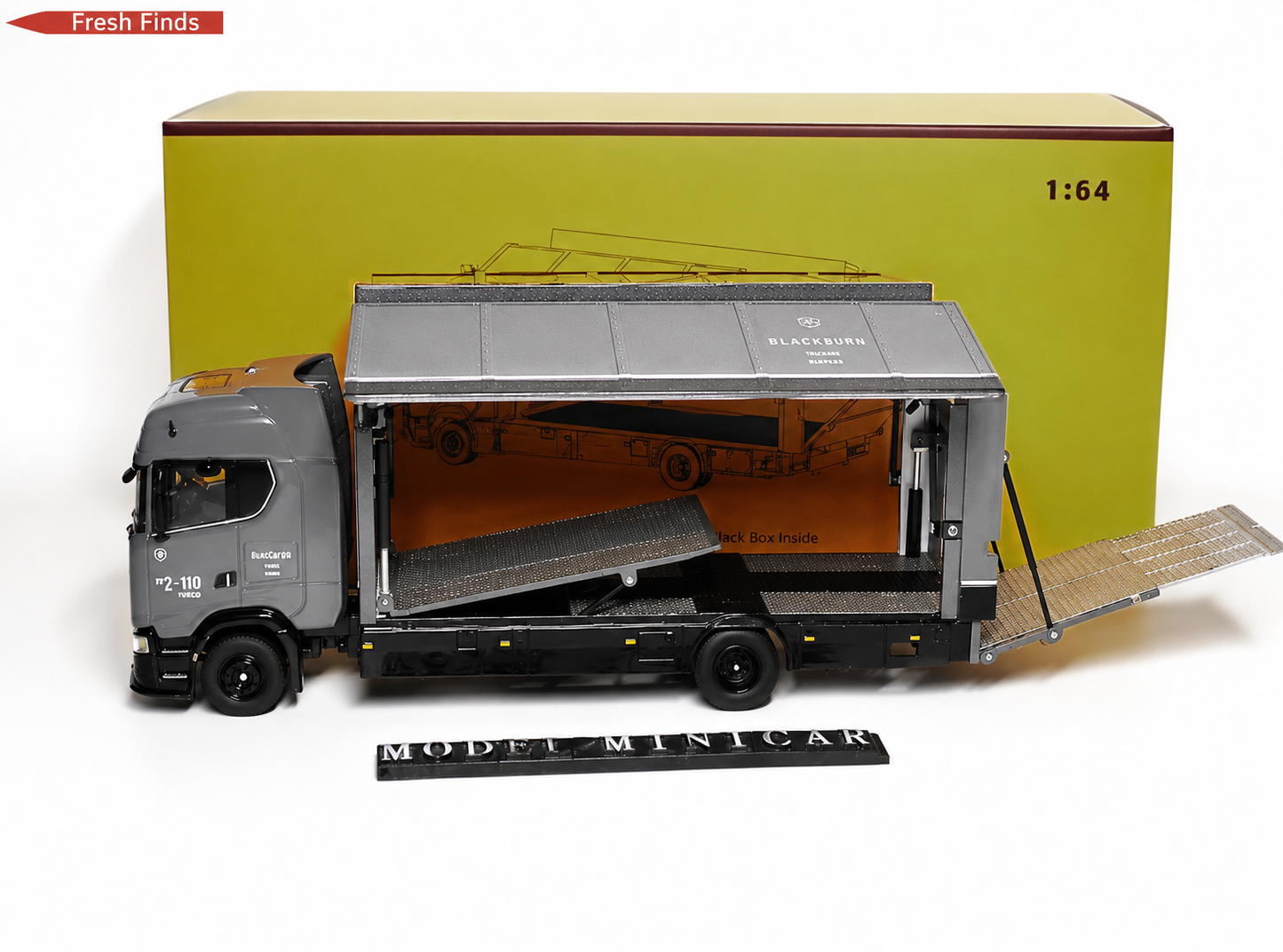 GCD 1:64 Black Bird Scania S730 Transport Truck Diecast Model | All Metal Car Carrier Vehicle Collectible