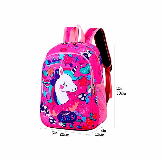 Unicorn School Backpack 12 Inch – Kids Cute Pony Cartoon School Bag for Nursery & Preschool Girls